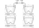 BRAKE PADS FRONT WITH SENSOR BREMBO CERAMIC VAG