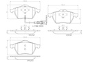 BRAKE PADS FRONT WITH SENSOR BREMBO CERAMIC VAG