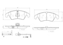 BRAKE PADS FRONT WITH SENSOR BREMBO CERAMIC VAG