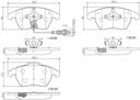 BRAKE PADS FRONT WITH SENSOR BREMBO CERAMIC VAG