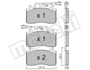FRONT PADS W/SENSOR METELLI ALFA