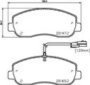 BRAKE PADS FRONT WITH SENSOR PAGID RENAULT