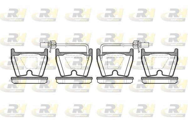 FRONT PADS W/SENSOR ROADHOUSE VAG