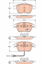 FRONT PADS W/SENSOR TRW VAG