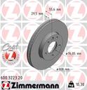 BRAKE DISC FRONT 308MM ZIMMERMANN VAG