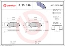 FRONT PADS W/SENSORS BREMBO FIAT PSA