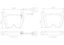 BRAKE PADS FRONT WITH SENSOR BREMBO CERAMIC VAG