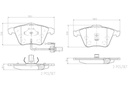 BRAKE PADS FRONT WITH SENSOR BREMBO CERAMIC VAG