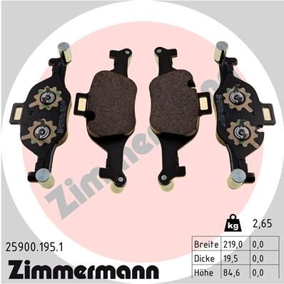 FRONT PADS ZIMMERMANN BMW