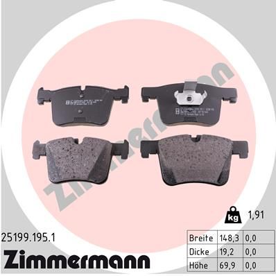 FRONT PADS ZIMMERMANN BMW