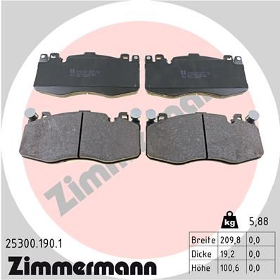 FRONT PADS ZIMMERMANN BMW