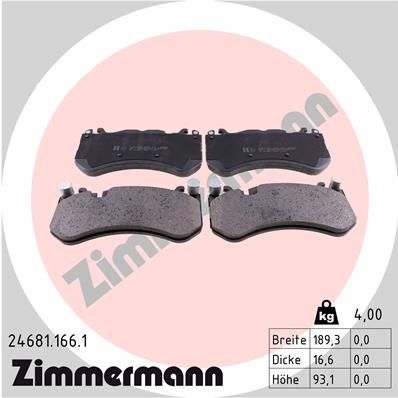 FRONT PADS ZIMMERMANN MERC