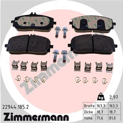 FRONT PADS ZIMMERMANN MERC [P50152N]