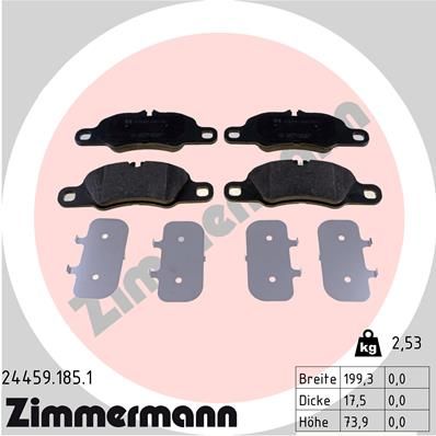 FRONT PADS ZIMMERMANN PORSCHE