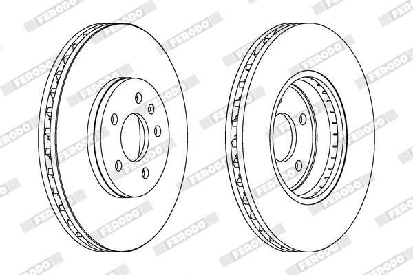 BRAKE DISC FRONT 320MM FERODO VAG