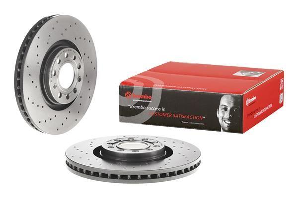 BRAKE DISC FRONT 320MM BREMBO VAG (CROSS DRILLED)