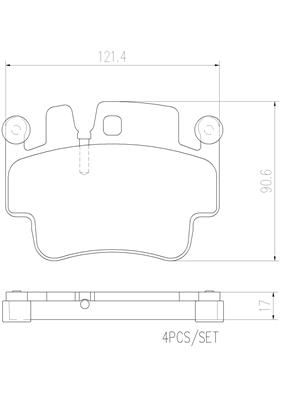 BRAKE PADS FRONT REAR BREMBO CERAMIC PORSCHE
