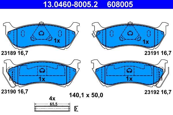 BRAKE PADS REAR ATE MERC
