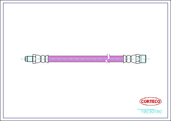 BRAKE HOSE REAR CORTECO MERC
