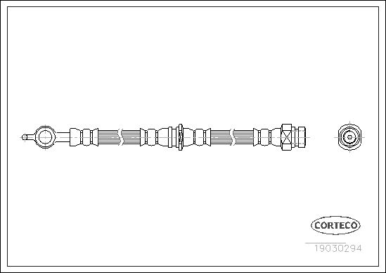 BRAKE HOSE REAR CORTECO VOLVO