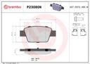 REAR PADS BREMBO CERAMIC ALFA FIAT