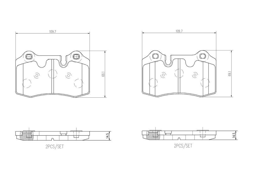 BRAKE PADS REAR BREMBO ASTON MARTIN