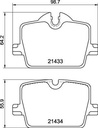 BRAKE PADS REAR BREMBO BMW