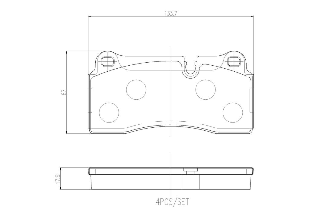 BRAKE PADS REAR BREMBO CERAMIC BMW
