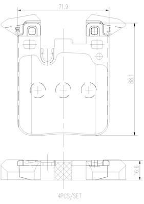 BRAKE PADS REAR BREMBO CERAMIC BMW