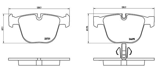 REAR PADS BREMBO BMW