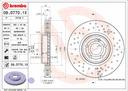 BRAKE DISC FRONT 330MM BREMBO MERC (CROSS DRILLED)