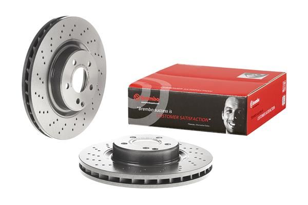 FRONT DISC 330mm CROSS DRILLED BREMBO MERC
