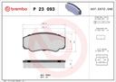 BRAKE PADS REAR BREMBO FIAT