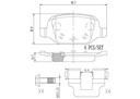 BRAKE PADS REAR BREMBO CERAMIC FIAT