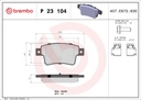 REAR PADS BREMBO FIAT