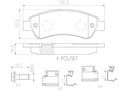 BRAKE PADS REAR BREMBO CERAMIC FIAT PSA