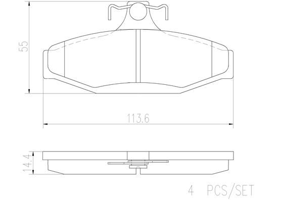 REAR PADS BREMBO CERAMIC FORD HOLDEN