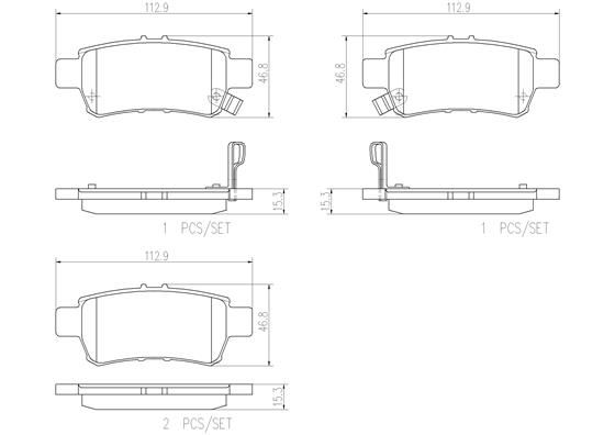 REAR PADS BREMBO CERAMIC HONDA