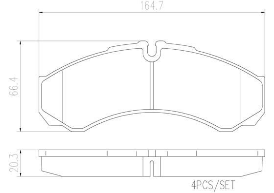 FRONT PADS REAR BREMBO CERAMIC IVECO