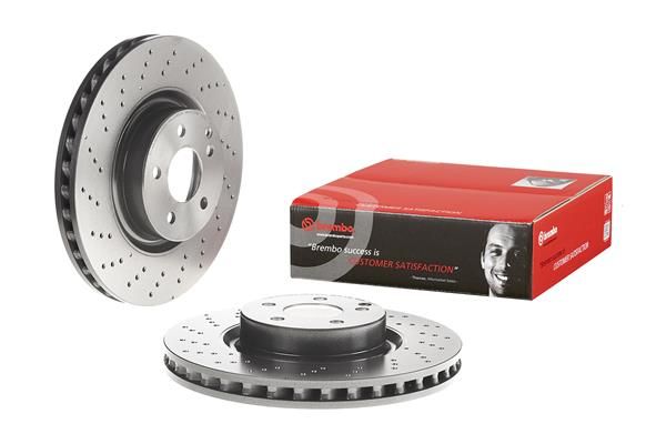 FRONT DISC 335MM CROSS DRILLED BREMBO MERC