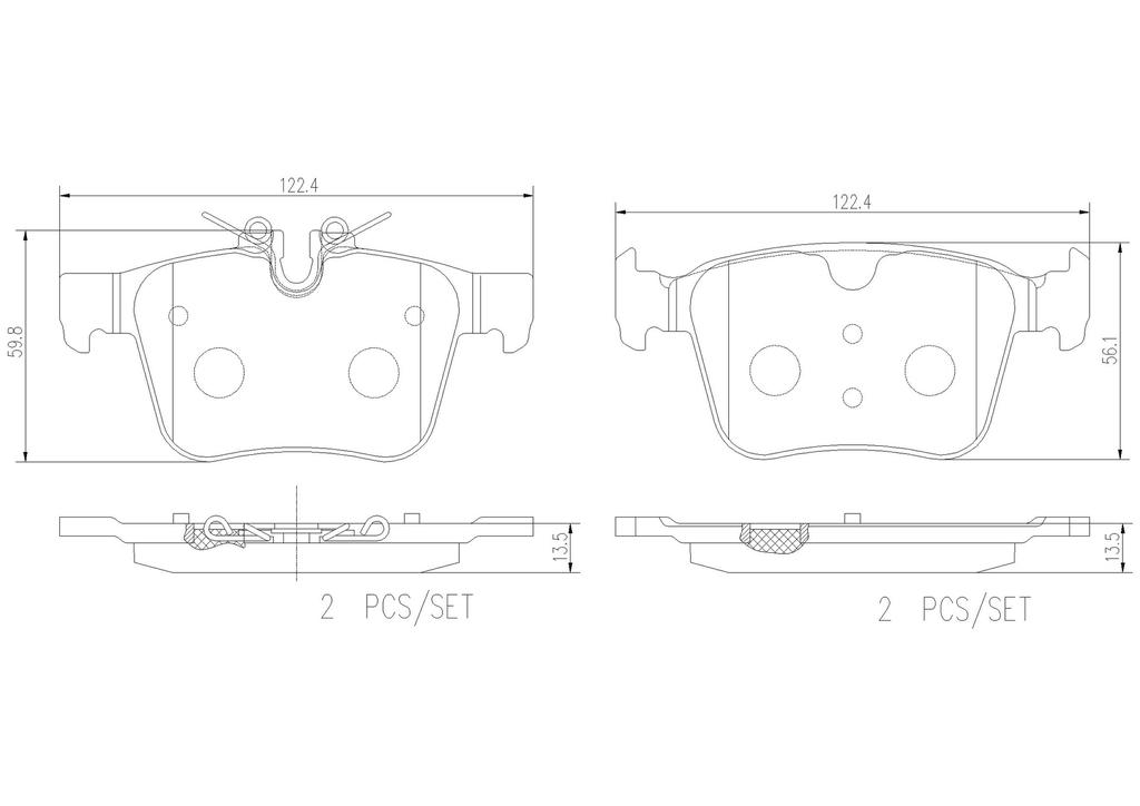 BRAKE PADS REAR BREMBO CERAMIC JAGUAR