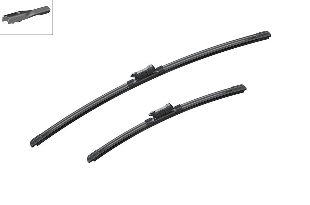 WIPER BLADE [FRONT KIT] BOSCH AEROTWIN [600MM 24 INCH + 400MM 16 INCH - WITH SPOILER FLAT WIPER BLADE]