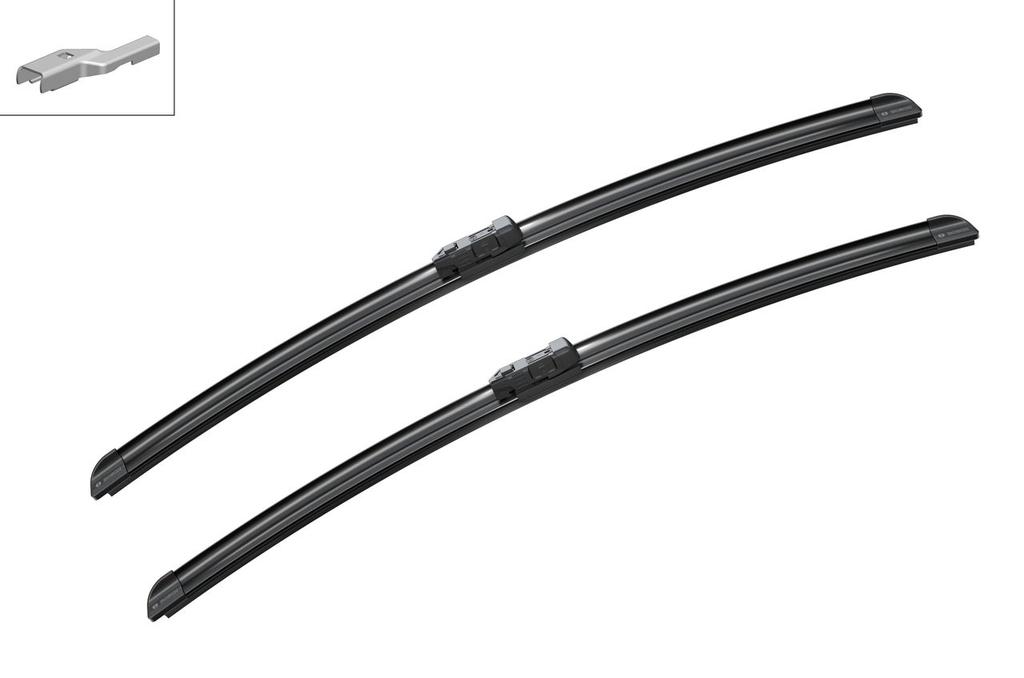 WIPER BLADE [FRONT KIT] BOSCH AEROTWIN [600MM 24 INCH + 600MM 24 INCH - WITH SPOILER FLAT WIPER BLADE]