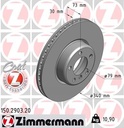 FRONT DISC 340MM ZIMMERMANN BMW 1-PCE DISC