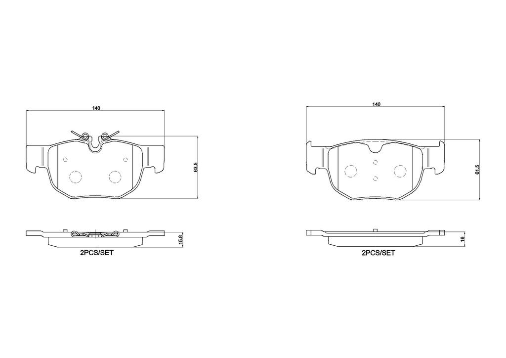 BRAKE PADS REAR BREMBO CERAMIC LAND ROVER JAGUAR