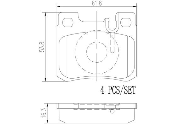 REAR PADS BREMBO CERAMIC MERC