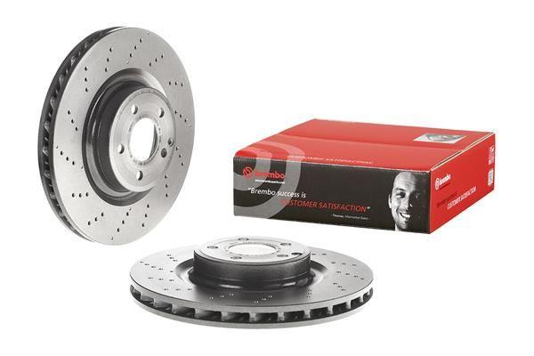BRAKE DISC FRONT 344MM BREMBO MERC (CROSS DRILLED)