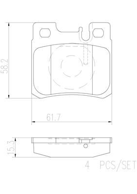 REAR PADS BREMBO CERAMIC MERC