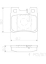 BRAKE PADS REAR BREMBO CERAMIC MERC