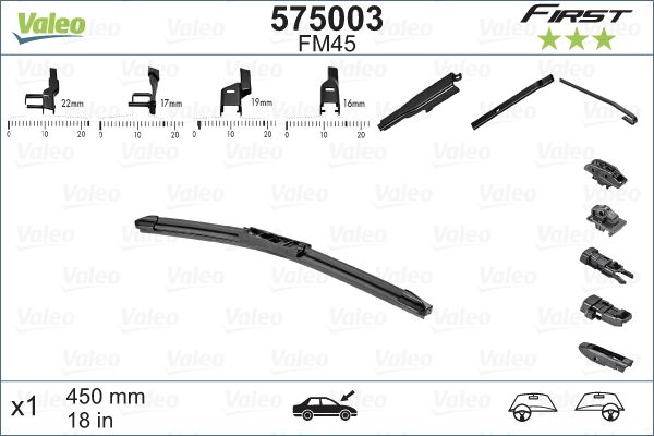 WIPER BLADE 15" VALEO 575001